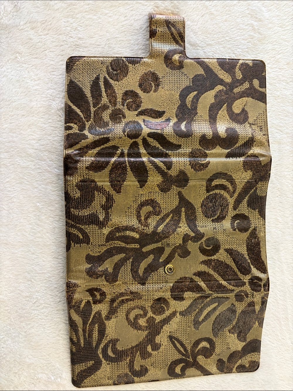 Vintage Elegant Floral Organizer in Gold with Gold Clasp - Picture 4 of 4